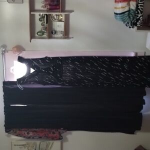 Black and White Patterned Dress